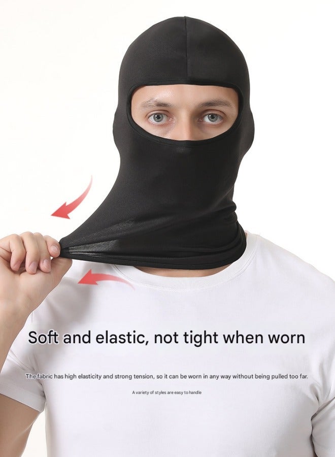 أكنزلмед قناع وجه كامل منفذ للهواء للزلاجة والدراجات النارية والجري وحماية من الأشعة فوق البنفسجية – خفيف الوزن ودائم الصلاحية، قناع حماية من الشمس للزلاجة униسекс مضاد للغبار لدراجات النارية - Image 2